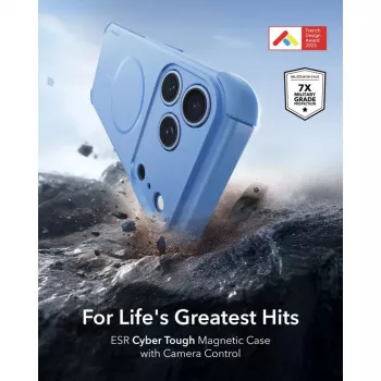ESR Cyber Tough MagSafe-fodral för iPhone 17 Pro Max / 18 Pro Max - ljusblå