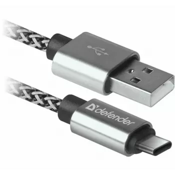 Defender USB-A till USB-C-kabel 1,0 m 2,1 A vit