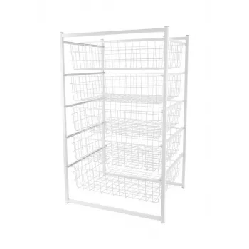 Lådmodul 89x45x55cm 5 nivåer vit