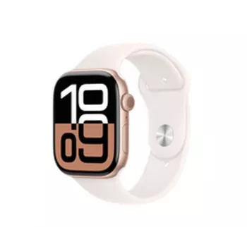 Apple Watch Series 10 GPS + Cellular 46mm aluminiumboett med roséguld sportarmband