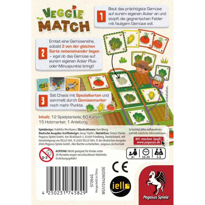 PEGASUS Veggie Match kortspel