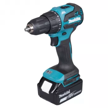 Makita DHP490TJX9 18V borstlös kombinerad slagborrskruvdragare med 2x 5,0Ah batterier, laddare & MAKPAC-väska