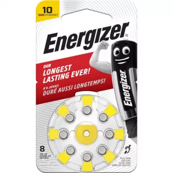 Energizer 10 (PR70) zink-luft-hörapparatsbatterier, 1,45 V, 8-pack