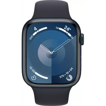 Apple Watch 9 GPS + Cellular 45mm, midnatt, Sport Band M/L (MRMD3ET/A)