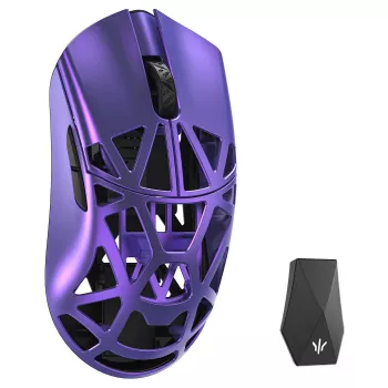 WLMOUSE Beast X Max Solid Sides gamingmus, Omron optiska switchar – lila