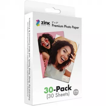 ZINK Premium fotopapper 2x3 30 ark – glansigt med klisterbaksida för Zero-Ink-skrivare