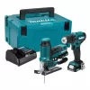 Makita CLX252SAJ 12V max CXT batterikombiset med borrskruvdragare DF333D, slagskruvdragare TD110D, 2x 2,0Ah batterier, laddare och Makpac-väska