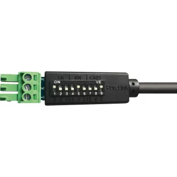 PureLink PureTools RS-232 seriell styrkabel, Phoenix 3-polig till DB9-kontakt, 1m, omkopplingsbar pin-konfiguration, svart