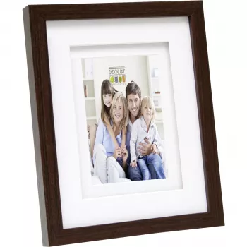 Deknudt S65KQ1 15x20 träfotografiram brun dubbel passepartout