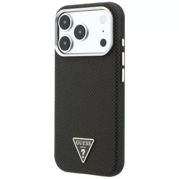 GUESS Kevlar Triangle Logo MagSafe-skal för iPhone 17 Pro Max / 18 Pro Max - brun