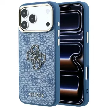 Guess 4G & Big Resin Logo skal för iPhone 17 Pro / 18 Pro - ljusblå