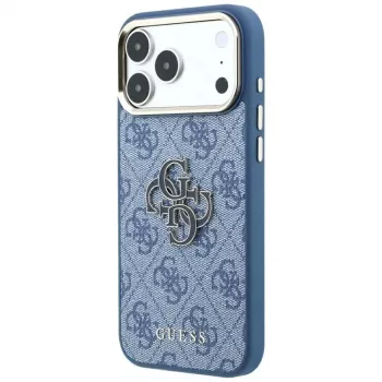 GUESS 4G & Big Resin Logo skal för iPhone 17 Pro Max / 18 Pro Max - ljusblå