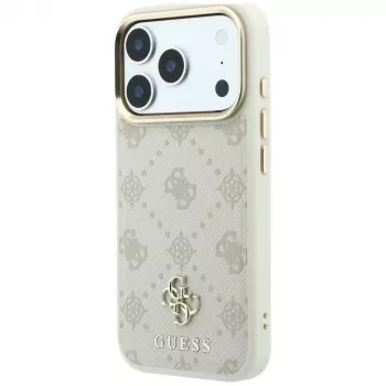 Guess Peony 4G Small Logo MagSafe-skal för iPhone 18 Pro / 17 Pro - beige