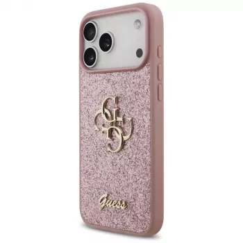 GUESS Fixed Glitter Big 4G skal för iPhone 18 Pro Max / 17 Pro Max - rosa