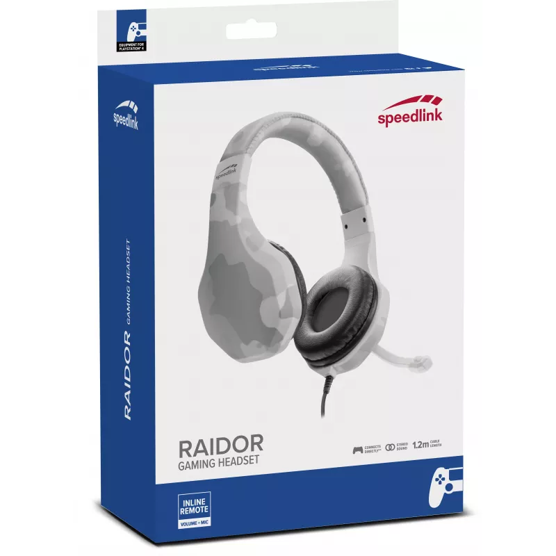 Speedlink Raidor headset för PS4, vit (SL-450303-WE)