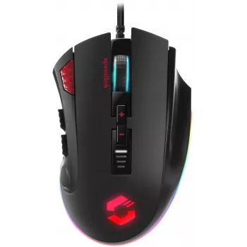 Speedlink Tarios sladdansluten USB-spelmöss, RGB, 24000 DPI (SL-680012-BK)