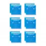 Relaxdays Square kylklampar blå 14 x 13 cm, 12-pack