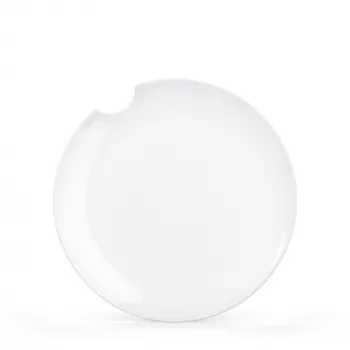 FIFTYEIGHT 2 mattallrikar med tuggad kant 28 cm vit
