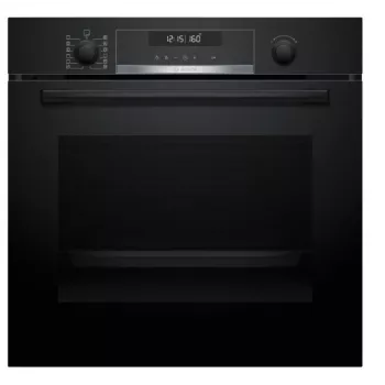 BOSCH Serie 6 inbyggnadsugn med AirFry, 71L, pyrolys-självrengöring, svart (HBG578EB3)