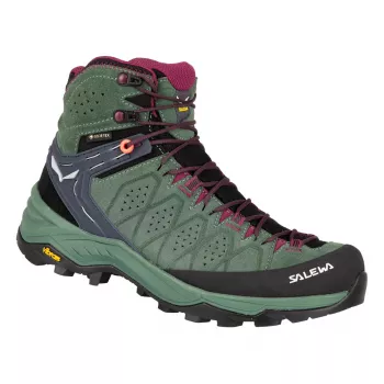 SALEWA Alp Trainer 2 Mid GTX Women's Hiking Boots – Duck Green/Rhododendron – UK 7 (EU 40.5)
