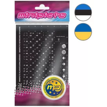 Kolm Lõvi Minipicto estniska/ukrainska tangentbordsdekaler (KB-UNI-ESTUKR02TW-BL)