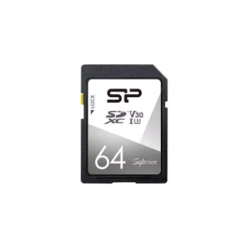 Silicon Power 64GB SDXC UHS-I U3 V30 minneskort - 100 MB/s läsning, 80 MB/s skrivning, 4K-video