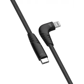 Silicon Power Boost Link Nylon LK50CL USB-C till Lightning-kabel, 1 m, grå