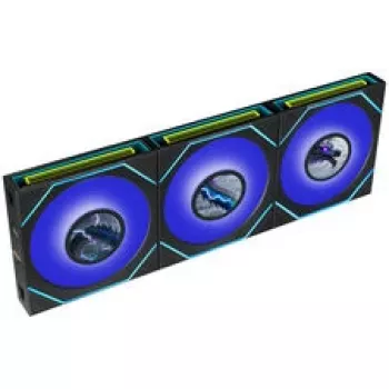 Lian Li UNI FAN SL-INF 120 FLEX LCD trådlös ARGB 3-pack svart med kontroller