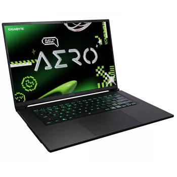 GIGABYTE AERO X16 4PHN4EEC64DH 16 inch UHD+ OLED laptop, AMD Ryzen 9 AI 465, 16GB DDR5, 1TB NVMe SSD, NVIDIA GeForce RTX 5070, Windows 11 Home, svart
