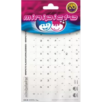 Kolm Lõvi Minipicto Russian, svarta symboler tangentbordsdekaler (KB-UNICLR-RU-BLK)