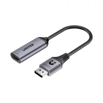 UNITEK DisplayPort till HDMI 2.1 adapter 8K@60Hz HDR 48Gbps 15cm