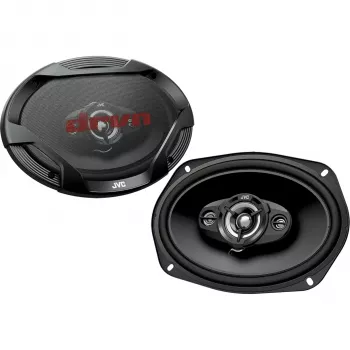 JVC CS-DR6942 6x9 inch 4-vägs koaxialhögtalare för bilar, 500W toppeffekt, Carbon-Mica-bas, PEI-diskant, par