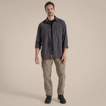 Craghoppers NosiLife Adventure LS Shirt III - svartpeppar - L