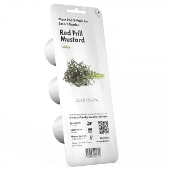 Click & Grow Smart Garden påfyllning Red Frill Mustard, 3 odlingskapslar (SGR77X3)