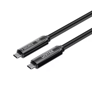 Unitek USB-C aktiv optisk kabel 10Gbps PD60W 8K@30Hz 12m svart
