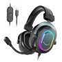 FIFINE H6 AmpliGame RGB 7.1 surround over-ear USB-spelheadset med avtagbar mikrofon, svart
