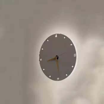 NO NAME LAMP WALL TIME 24CM LED-vägglampa med analog klocka, 12W, 960lm, 3000K, svart, 240mm