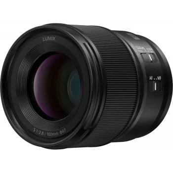 Panasonic Lumix S 100 mm F2.8 Macro objektiv, svart (S-E100E)