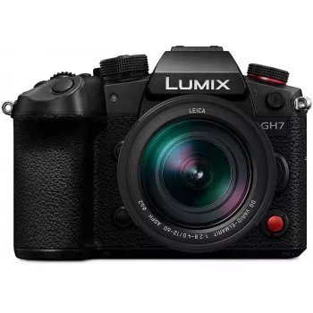 Panasonic Lumix DC-GH7LE systemkamera hus med 12-60 mm objektivkit – svart