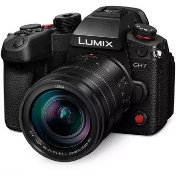 Panasonic Lumix DC-GH7LE systemkamera hus med 12-60 mm objektivkit – svart
