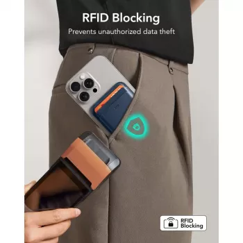ESR Classic RFID magnetisk plånbok MagSafe mörkblå