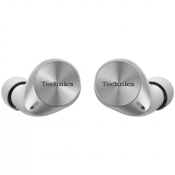 Technics EAH-AZ60M2ES True Wireless in-ear-hörlurar med Dual Hybrid ANC, LDAC, 8 mm-drivrutiner, multipoint för 3 enheter, IPX4, silver