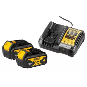 DEWALT DCB1104 18V XR 4A laddare med 2x 4,0Ah litiumjonbatterier set