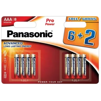 Panasonic Pro Power AAA alkaliska batterier LR03 8-pack (6+2 bonus)