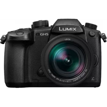 Panasonic Lumix DC-GH5LEG-K systemkamera med Leica DG Vario-Elmarit 12-60mm f/2.8-4 ASPH. POWER O.I.S. objektiv, 20.3MP Micro Four Thirds, 4K 60p-video, 5-axlig Dual I.S. 2, Wi-Fi/Bluetooth, stänk-/frostskydd, svart