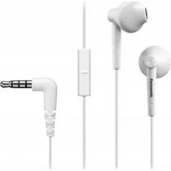 Panasonic RP-TCM55E-W ErgoFit in-ear-hörlurar med mikrofon och XBS-bas - vit