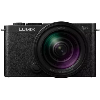 Panasonic Lumix DC-S9 kamera med 28-200mm objektivkit, kolsvart (DC-S9HE-K)