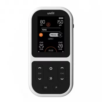 Tenscare Unifit Fitness Recovery and Pain Relief TENS/EMS-apparat – 2 kanaler, 18 program, bakgrundsbelyst LCD