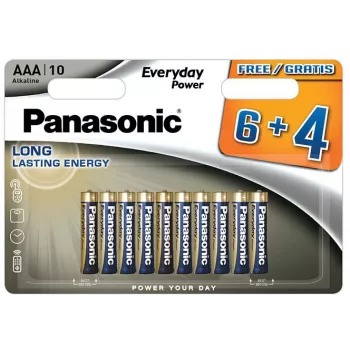 Panasonic Everyday Power AAA alkaliska batterier LR03 10-pack blister (6+4 bonus)