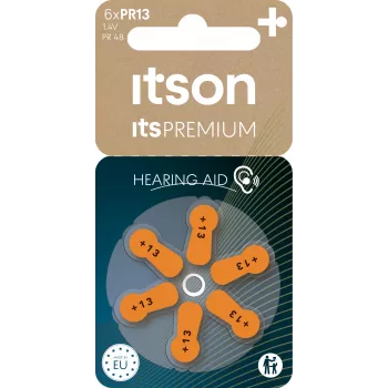 itson itsPREMIUM zink-luft hörapparatsbatteri PR13IT/6RM (PR13(48)IT/6RM)
